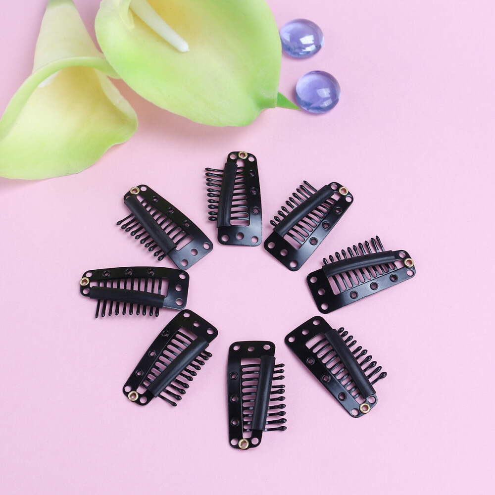 20pcs 10Teeth Wig Clips with Rubber for Hair Extension Clip