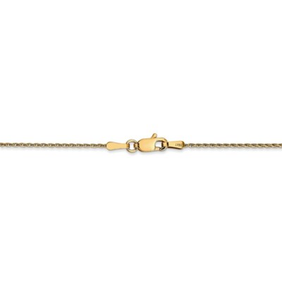 Pre-owned Superdealsforeverything Real 14kt Yellow Gold 24 Inch 1mm Round Parisian Wheat With Lobster Clasp Chain