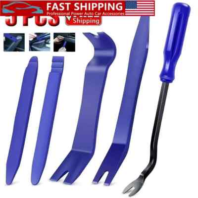 5x Car Panel Trim Removal Tool Kit Set Auto Dashboard Plastic Pry Door Fastener