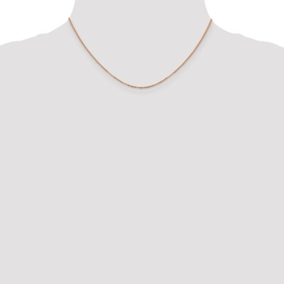 Pre-owned Superdealsforeverything Real 14kt Rose Gold 1.1mm Flat Cable Chain; 16 Inch; Lobster Clasp In Pink