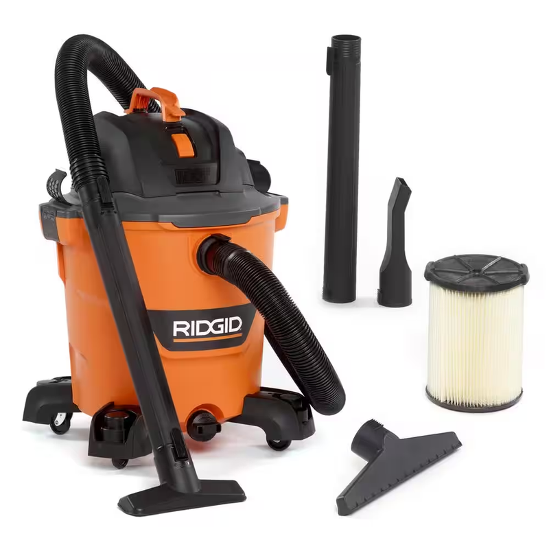 NEW RIDGID 12 Gal 5.0 Peak HP Shop Vac NXT Wet Dry Vacuum Built-In Drain 7' Hose