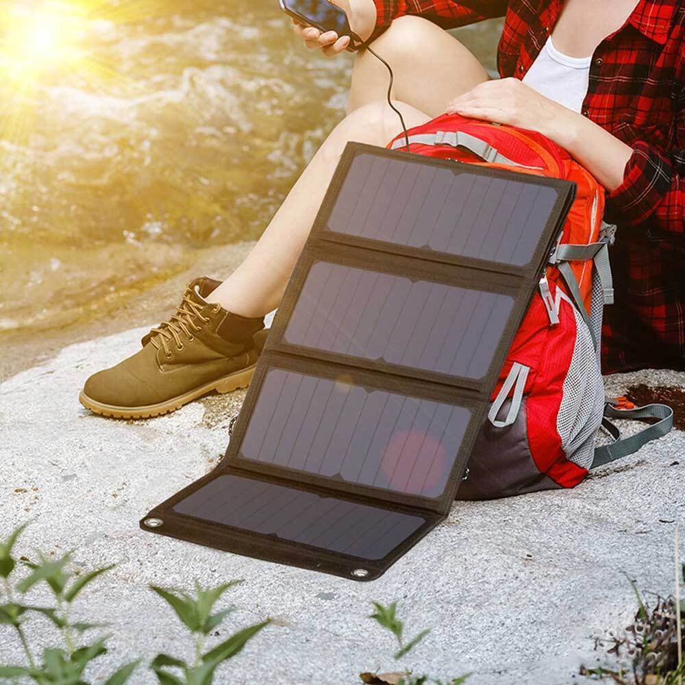 40W Monocrystalline Solar Panel Kit Travel Camping Hiking Power Station Charger