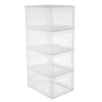 4/8/12Pcs Clear Shoe Storage Box Magnetic Sneaker Case Organizer for Air Jordan 
