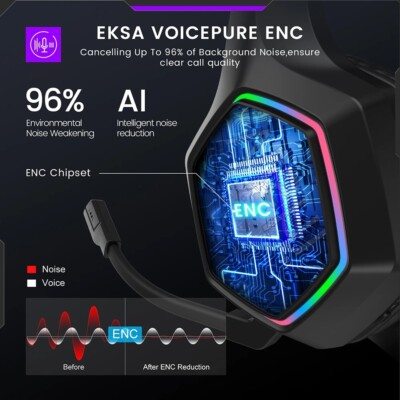 wireless headphones Surround Wired Gaming Headset Gamer with Mic Low Latency