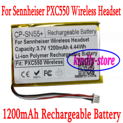 3.7V 1200mAh Battery For Sennheiser PXC 550 PXC550 Wireless Headset AHB413645PCT