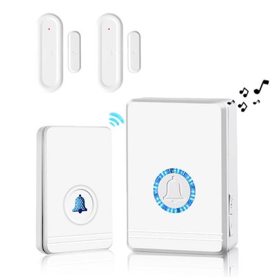 Wireless Doorbell Battery Operated Long Rang Receiver Gate Alert Security System