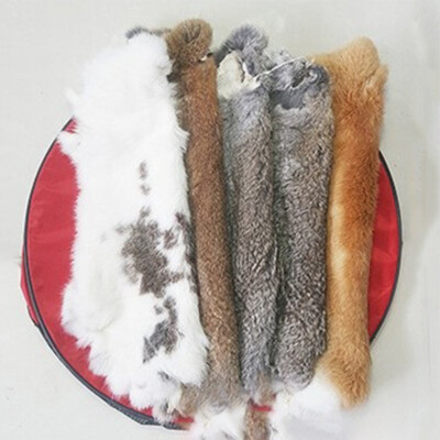 5PCS Real Rabbit Skin Pelt Fur Hide Tanned Leather DIY Craft Bunny Skin Decorate