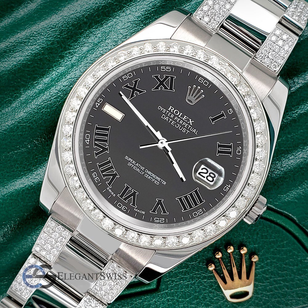 hakkacandyland　0527 Rolex Datejust II 41mm 6.25ct Diamond Bezel/Rhodium Gray