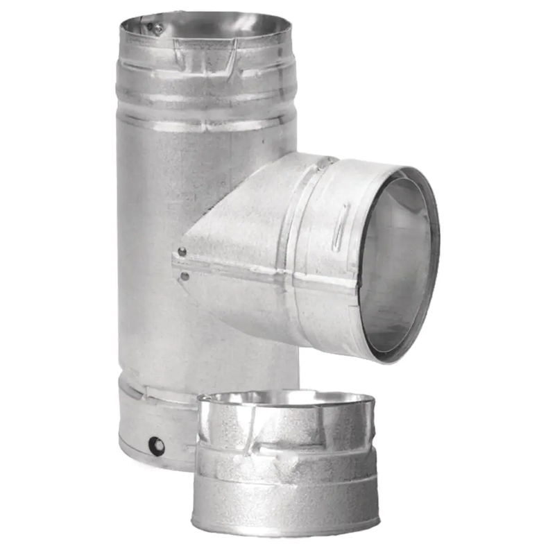 Duravent Pellet Stove Pipe Vent 3 Inch Tee Clean Out Cap Chimney Accessory Parts