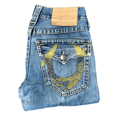 TRUE RELIGION GOLD HORSESHOE JEANS