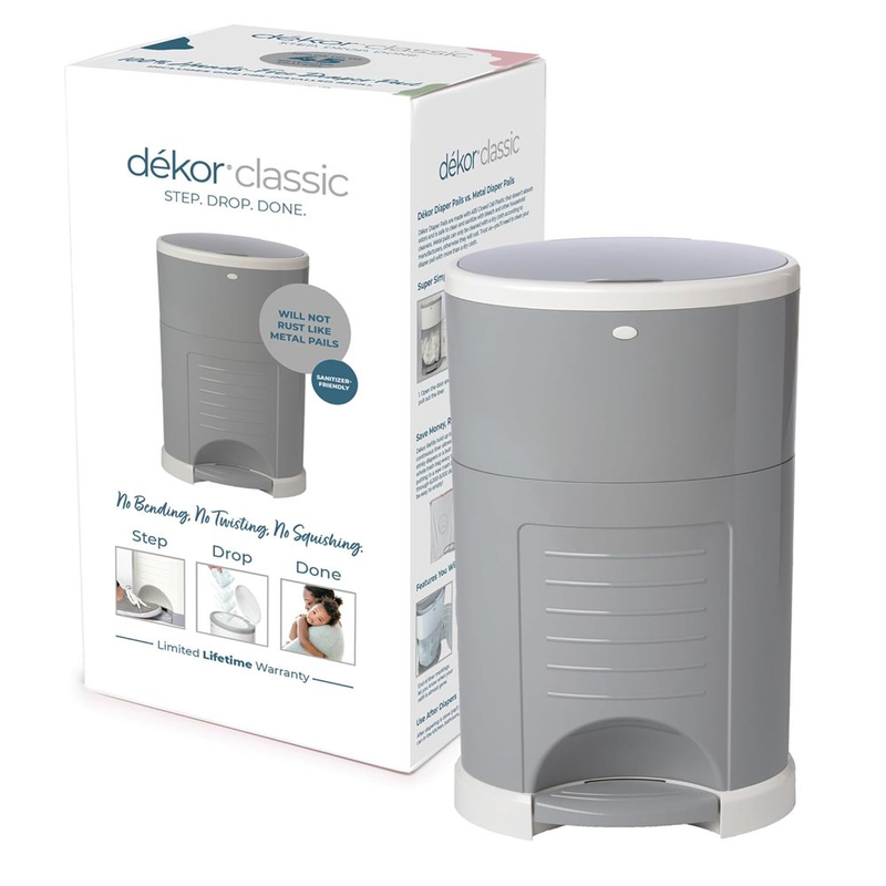 DIAPER DISPOSAL PAIL Hands Free Step Open Bins
