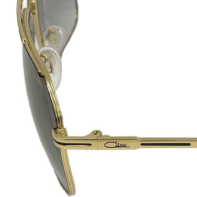 Pre-owned Cazal Sunglasses  9081 001 62 16 140 Black Gold Grey Gradient Lens 100% Authentic