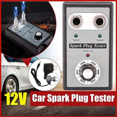 12V Car Spark Plug Tester Adjustable Dual Hole Ignition Diagnostic Detector Tool