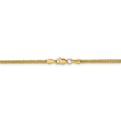 Pre-owned Superdealsforeverything Real 14kt Yellow Gold 2mm Semi-solid 3-wire Wheat Chain; 20 Inch; Lobster Clasp