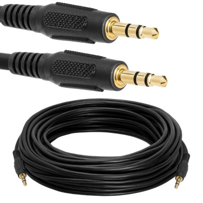 3.5MM AUX Audio cable Male To Male Cord For Phone Car Headphones Jack Black LOT