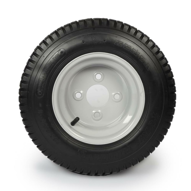 ROUE COMPLÈTE GAZON - 16x6.50-8 TT 4PR / JANTE ACIER GRISE 4 TROUS 13