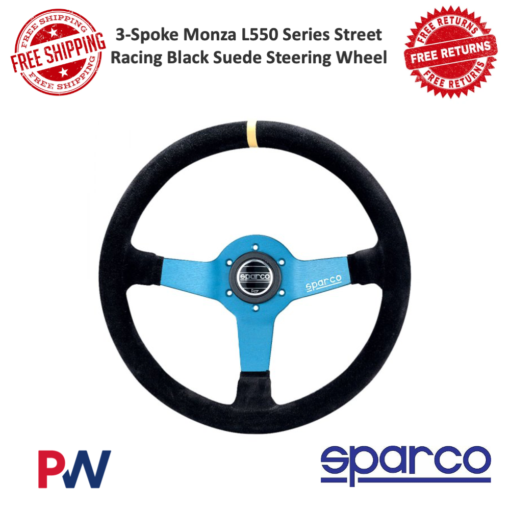 Sparco ステアリング L550 015TMZL9 モンツァ 3本スポーク SPARCO スパルコ ステアリング L550 モンツァ ブラックスエード