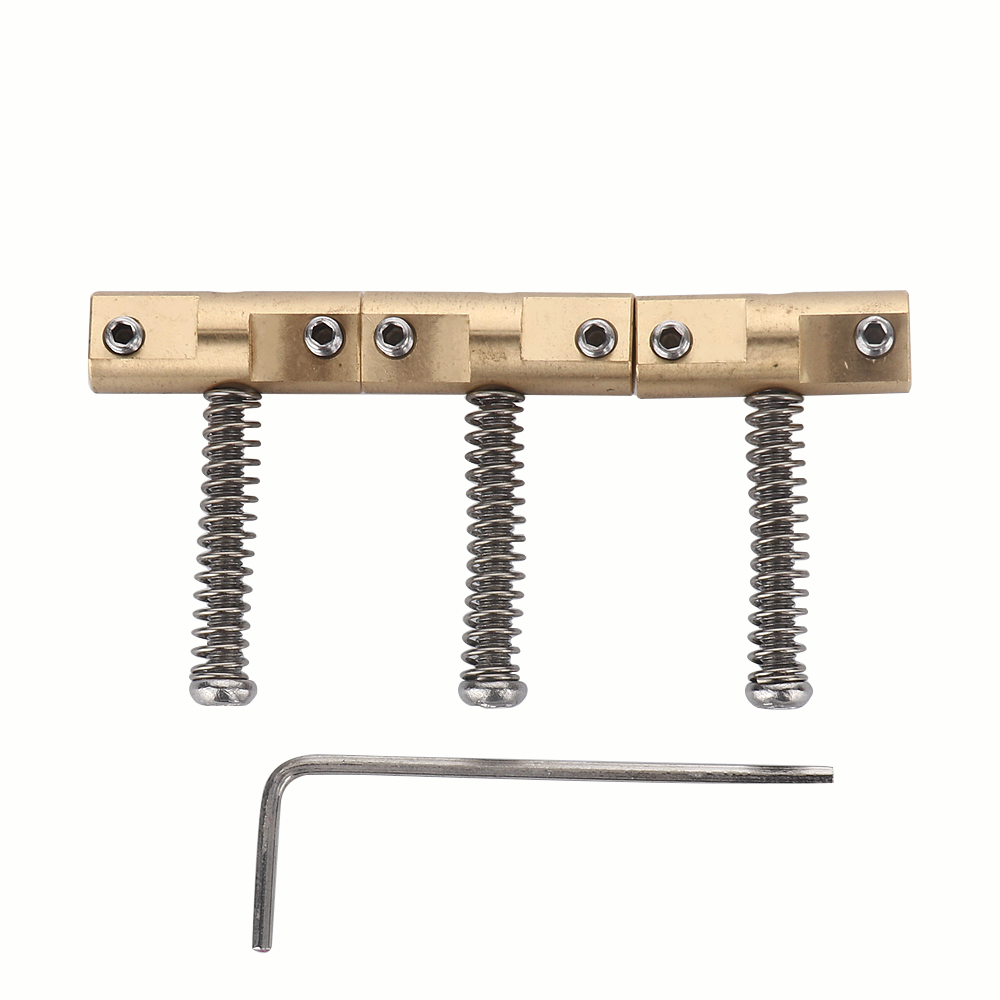 Set of Brass Compensated Vintage Wilkinson-Style Bridge Saddles for Tele Guitar