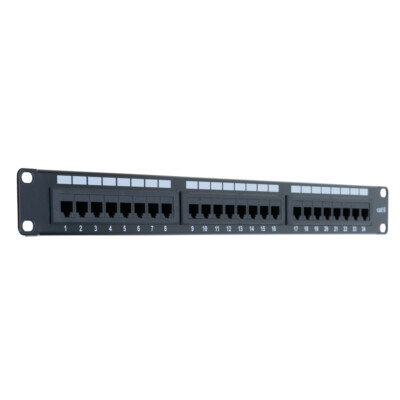 12 24 48 Port CAT6 RJ45 110 Network Patch Panel Surface Wall Mount Bracket