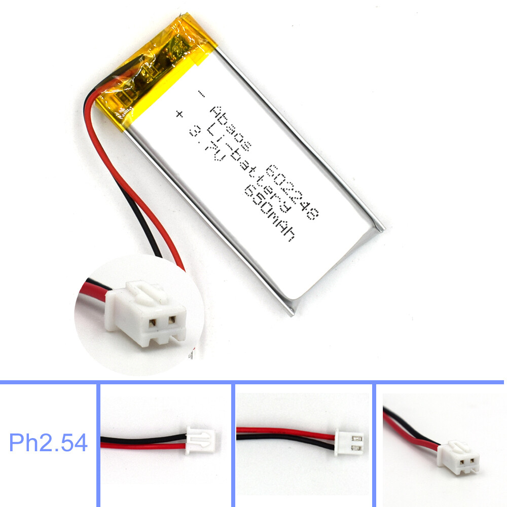 3.7V 650mAh Lipolymer 602248 Battery Rechargeable Cell for Lamp Led Navi Reader