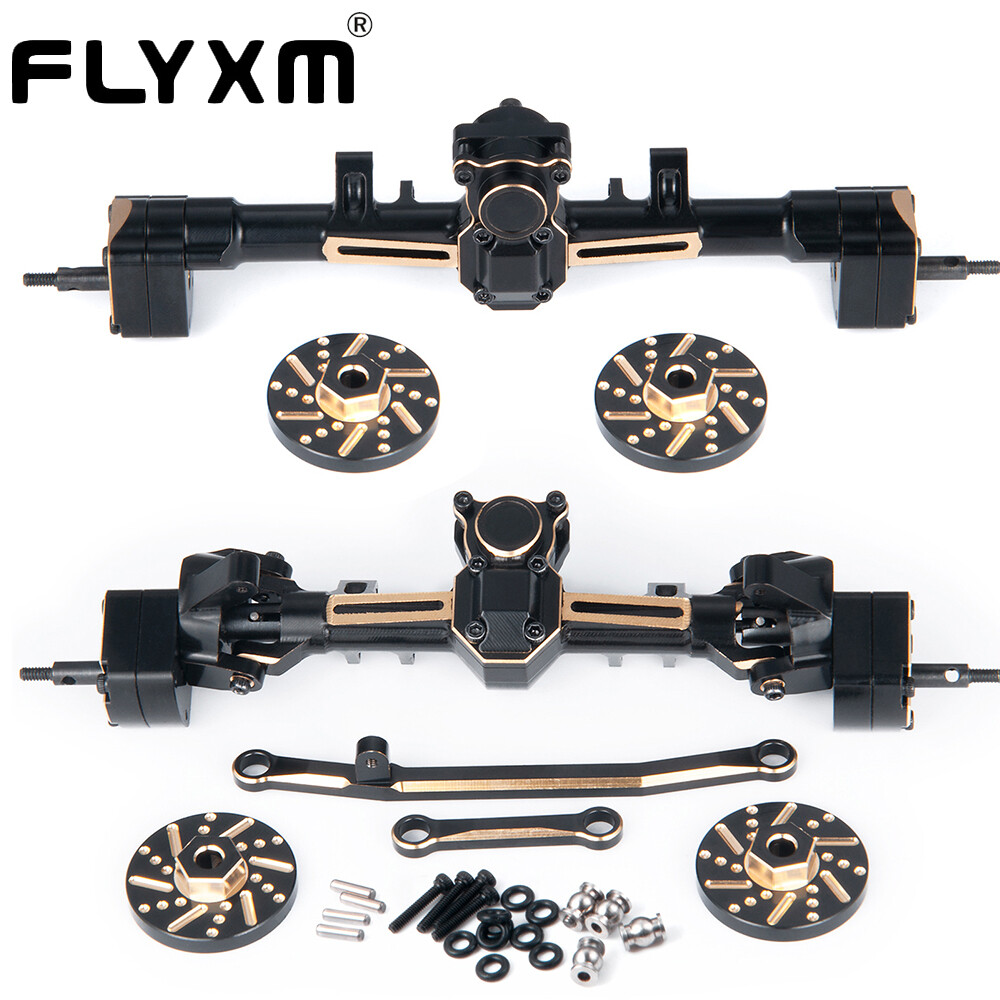 FLYXM Front/Rear Portal Axle Set With Adapter Weight for RC 