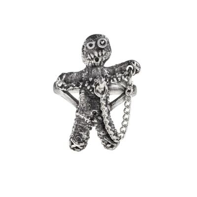 Alchemy Gothic Voodoo Doll Pewter Ring BRAND NEW