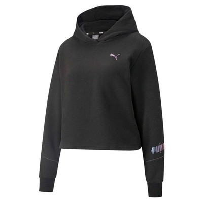 Puma Cyber Cropped Hoodie Womens Size XS Повседневная верхняя одежда 848180-01