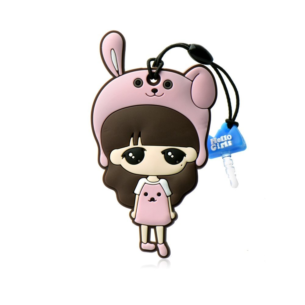 CIONDOLO ANTI POLVERE INSERIMENTO JACK 3,5mm per CELLULARE SMARTPHONE RAGAZZA 4