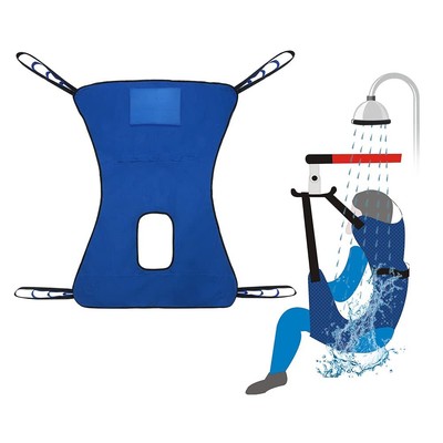Patient Lift Aid Hoyer Sling for Shower with Head Pillow Toileting Transfer a...