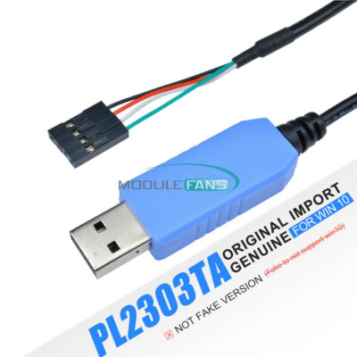 CP2102 CH340G PL2303TA USB to TTL RS232 Genuine Download Cable Compatible WIN10