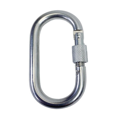 7/16'' Stainless Steel Oval Locking Nut Quick Link Carabiner Spring Snap Hook 1Pc