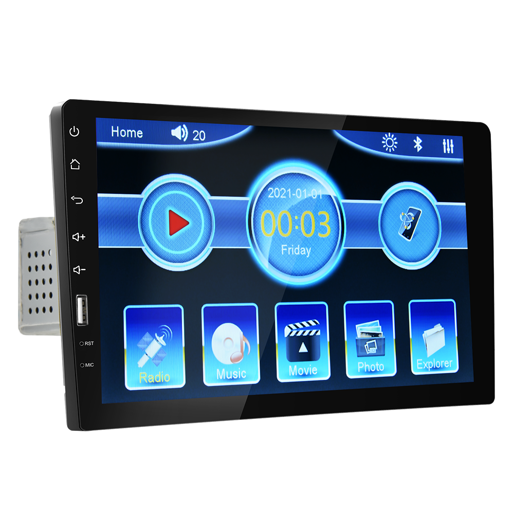9" Single 1Din Carplay Car Stereo Radio BT FM USB Touch Screen MP5 Player + MIC