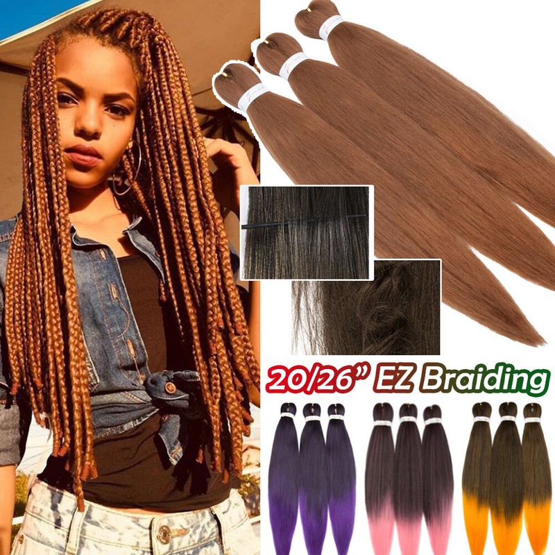 Pre-stretched Jumbo Braiding Crochet Box Braids Yaki Hair Extensions