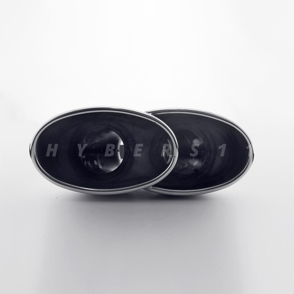 Picture 11 of Pair 2.4" inlet Porsche 997 C2/S/4S/GTS Style Oval Stainless Steel Exhaust Tips