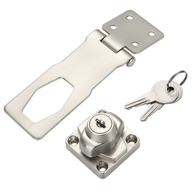 Buckle Cupboard Zinc Alloy Punch-free Cabinet Keyed Hasp Lock Door Lock Drawer