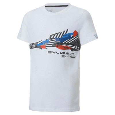 

Футболка Puma Bmw Mms Car Graphic с круглым вырезом и короткими рукавами для мальчиков, размер  Casua, Белый, Puma Bmw Mms Car Graphic Crew Neck Short Sleeve T-Shirt Youth