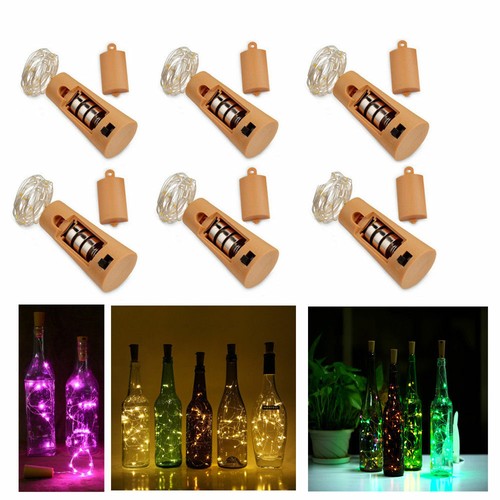 Warm Wine Bottle Cork Shape Light 20//30//50 LED Night Fairy String Lights Lamp A#