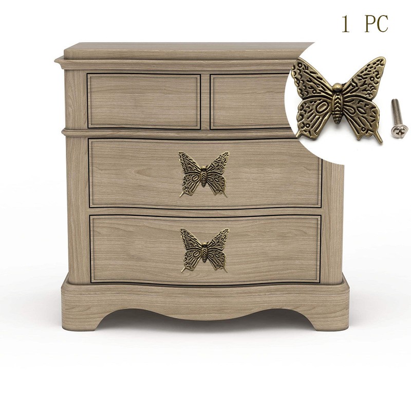 Vintage Butterfly Handle Pull Knob Furniture Door Cabinet Drawer