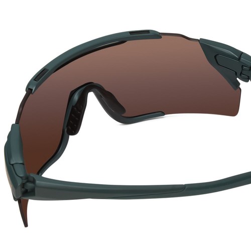 Pre-owned Smith Attack Mag Mtb Wrap Sunglasses In Matte Spruce Green/cp Bronze/amber 172mm In Multicolor