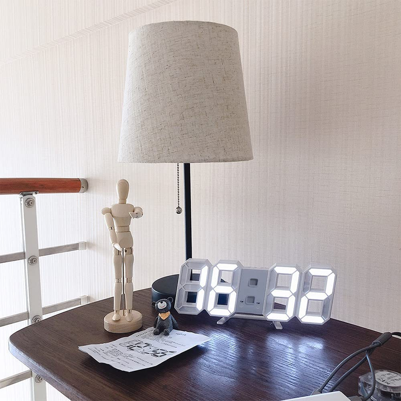 3D Digital Alarm Clock for Bedrooms Office Home Decor Adjust