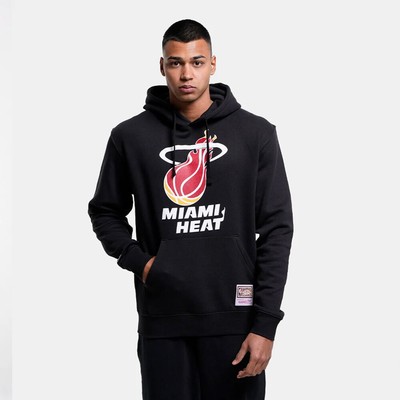 Мужская толстовка с логотипом Mitchell & Ness NBA Miami Heat Team, черная