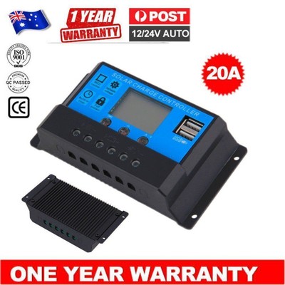 10A /30A /100A LCD MPPT Solar Panel Battery Regulator Charge Controller Dual USB