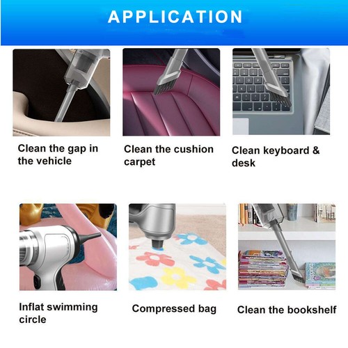 3 in 1 Upgrade Car Vacuum Cleaner Air Blower Wireless Handheld Rechargeable Mini