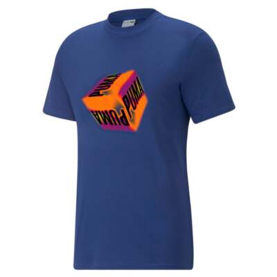

Puma Swxp Graphic Crew Neck Футболка с коротким рукавом Мужские синие повседневные топы 53565816, Синий, Puma Swxp Graphic Crew Neck Short Sleeve T-Shirt