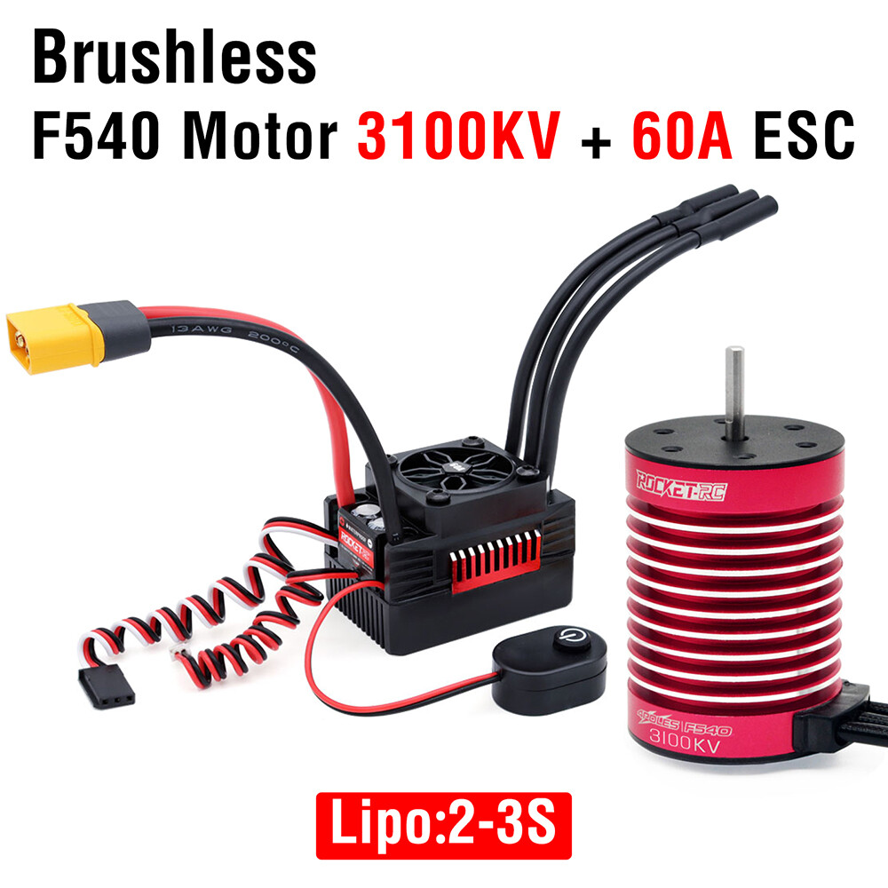 SURPASS HOBBY Rocket-RC Brushless Motor And ESC Combo 60A /90A for 1/10 RC Car