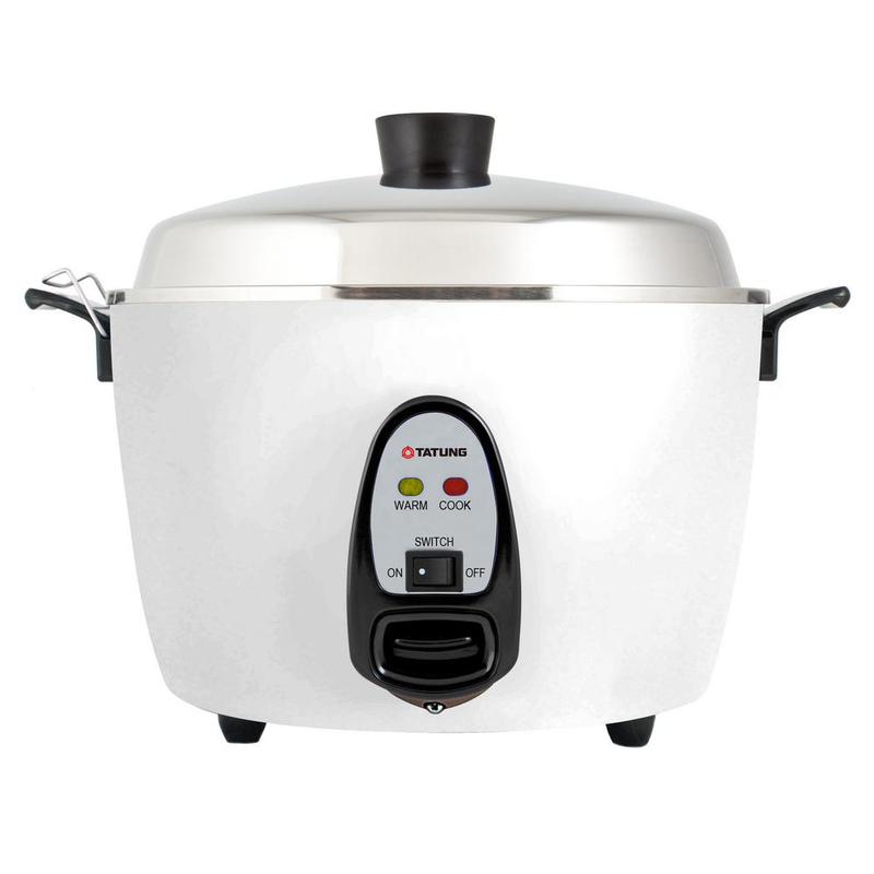 Electric Multi-Cooker Food Steamer White 1.14 Qt. Stainless Steel Inner Pot
