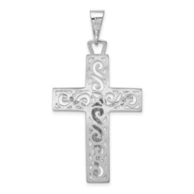 Pre-owned Skyjewelers Real 14kt White Gold Crucifix Pendant