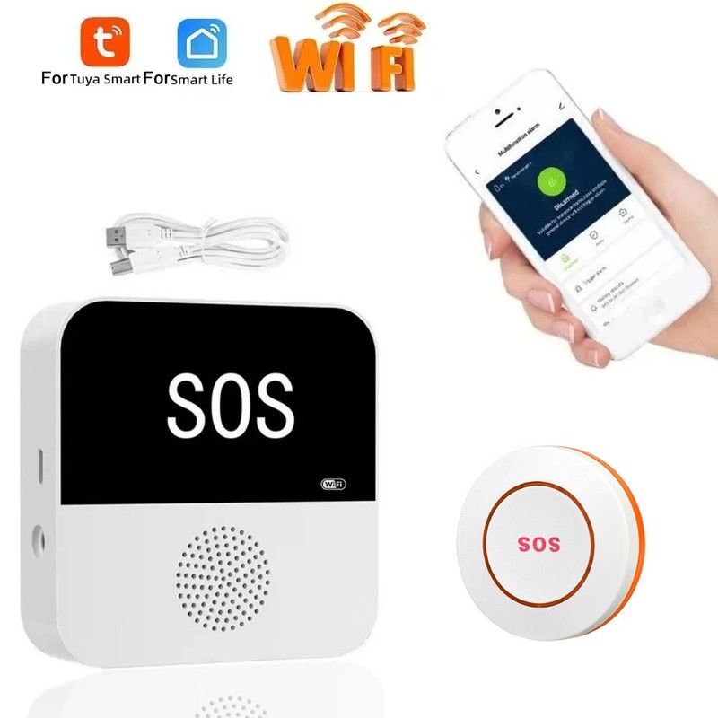 Smart WiFi SOS Button Designed Specifically for Elderly Care Needs