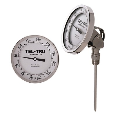 TEL-TRU AA575R-0414 Analog Dial Thermometer,Stem 4'' L 460W58