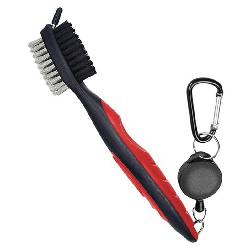 Golf Club Brush Golf Pole Putter Double Sided Groove Cleaner Cleaning Brush